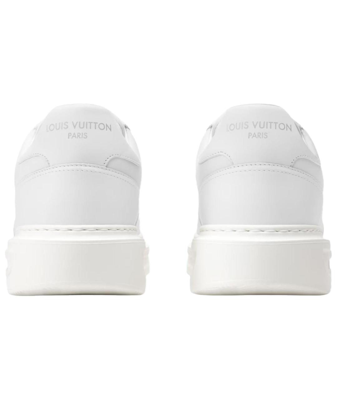 LOUIS VUITTON Белые кожаные низкие кроссовки / кеды, фото 5