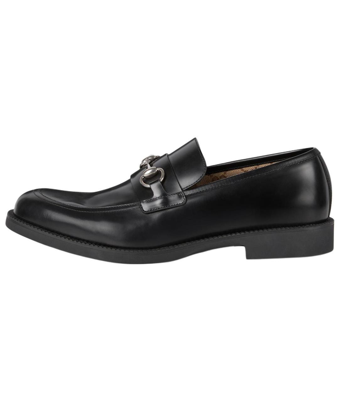 GUCCI Черные кожаные лоферы, фото 2