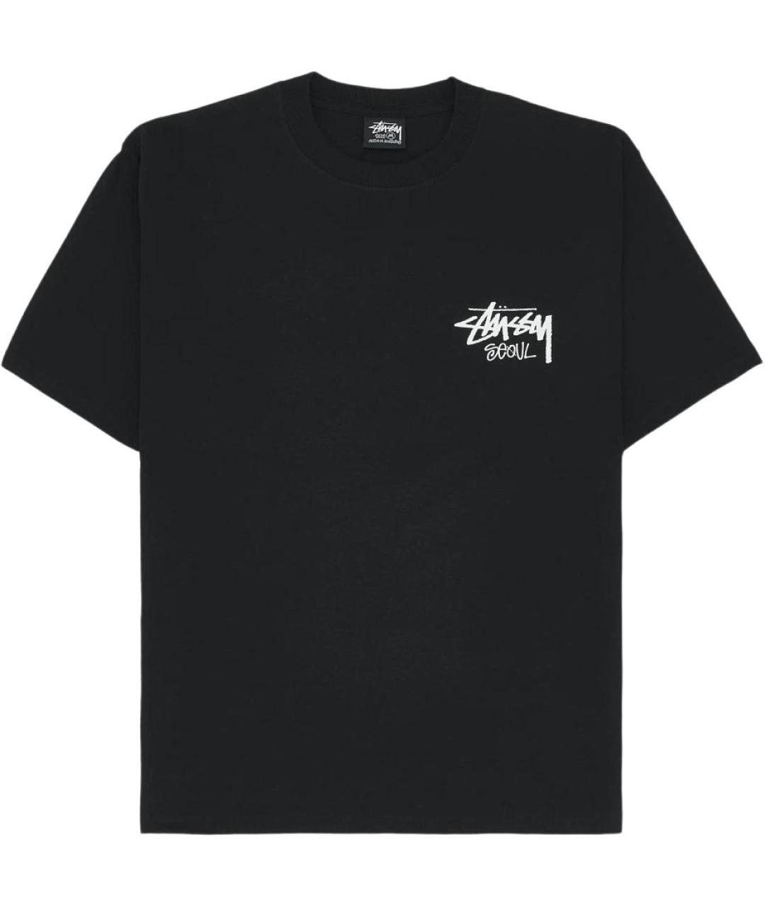 STUSSY Черная футболка, фото 1