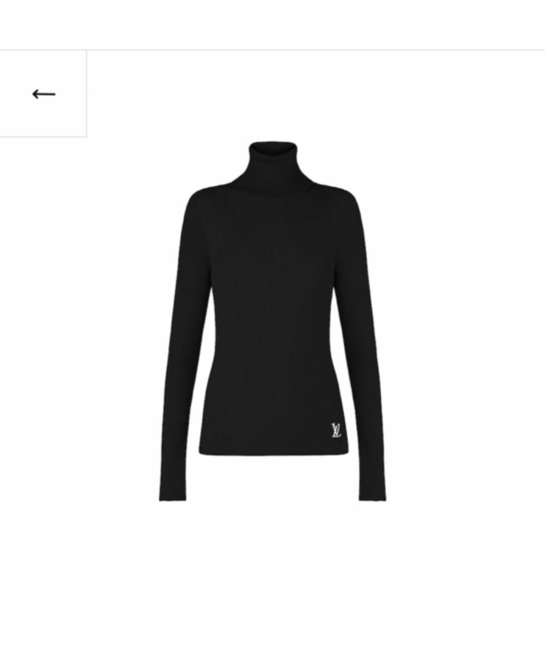LOUIS VUITTON Черная шерстяная водолазка, фото 7