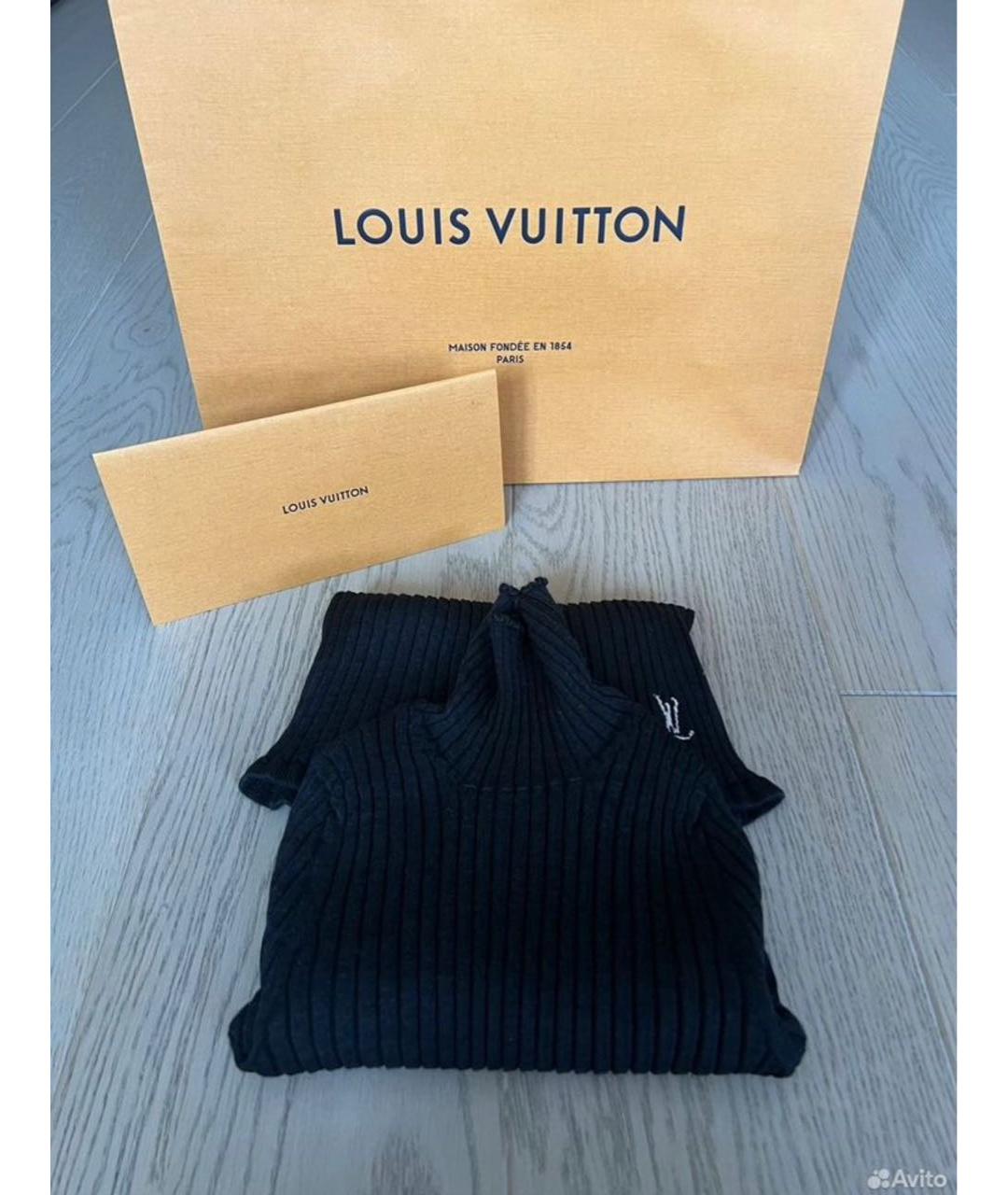 LOUIS VUITTON Черная шерстяная водолазка, фото 6