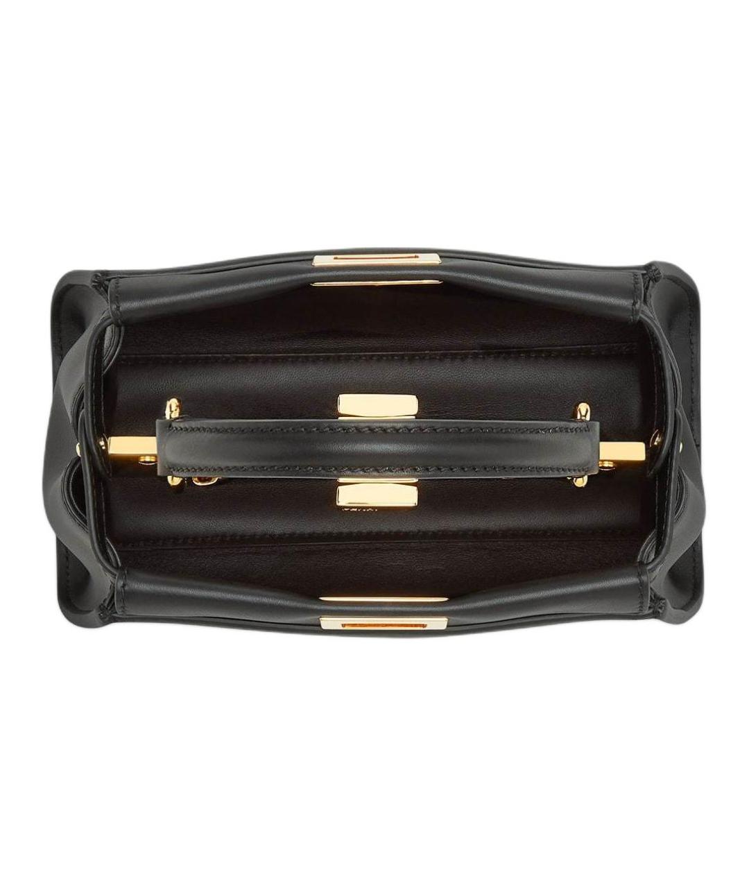 FENDI Черная кожаная сумка через плечо, фото 5