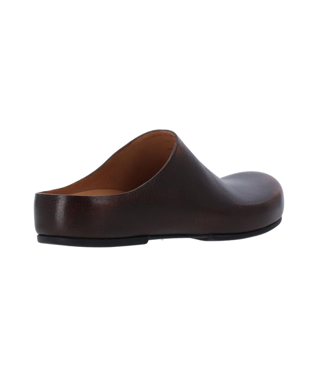 MIU MIU Коричневые кожаные сабо, фото 4