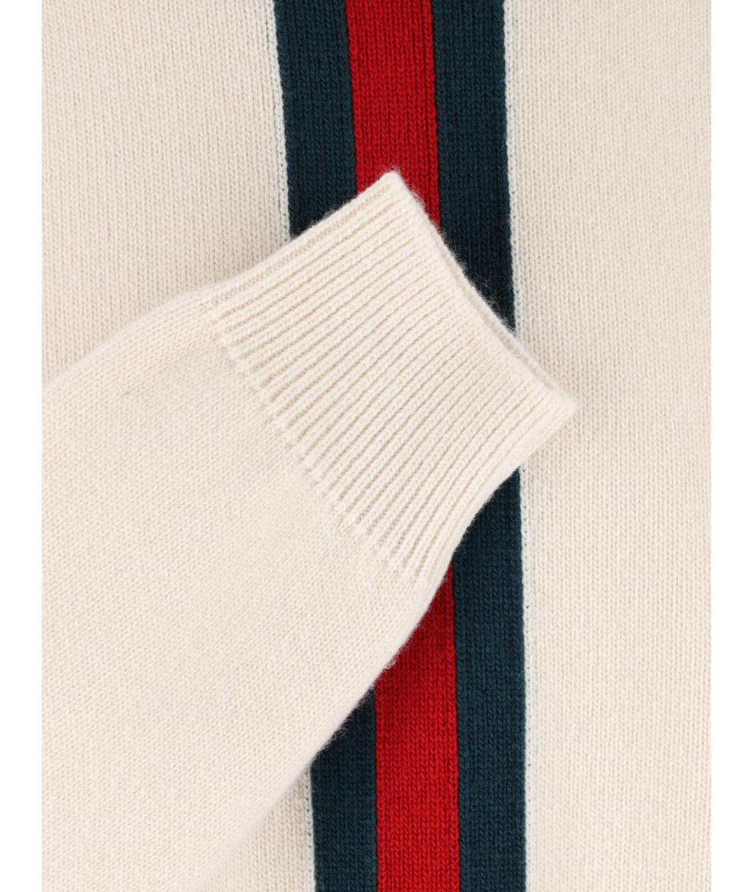 GUCCI Белый шерстяной джемпер / свитер, фото 3