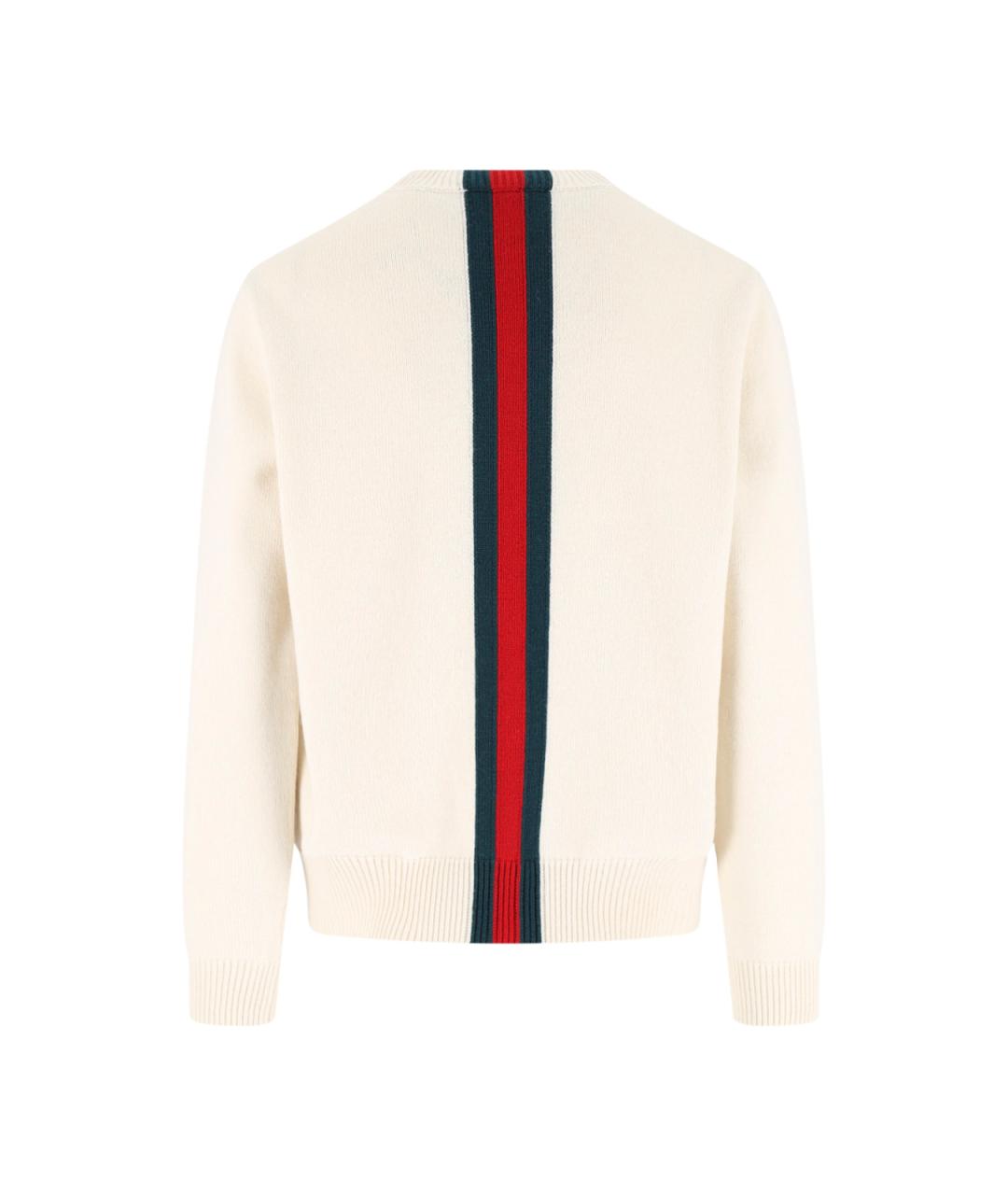 GUCCI Белый шерстяной джемпер / свитер, фото 2