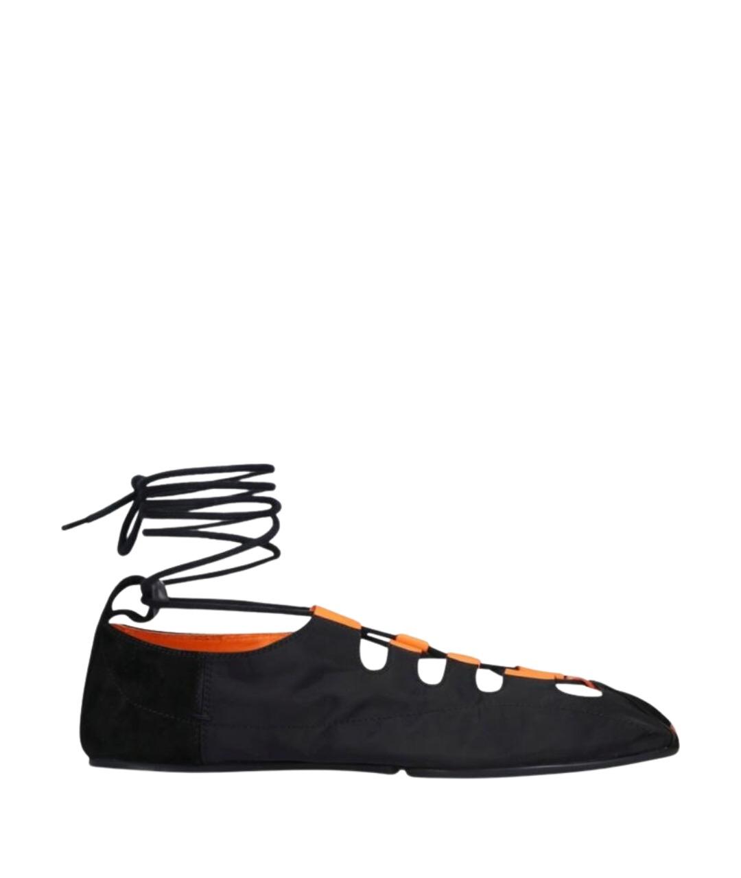 ALAIA Черные текстильные балетки, фото 1