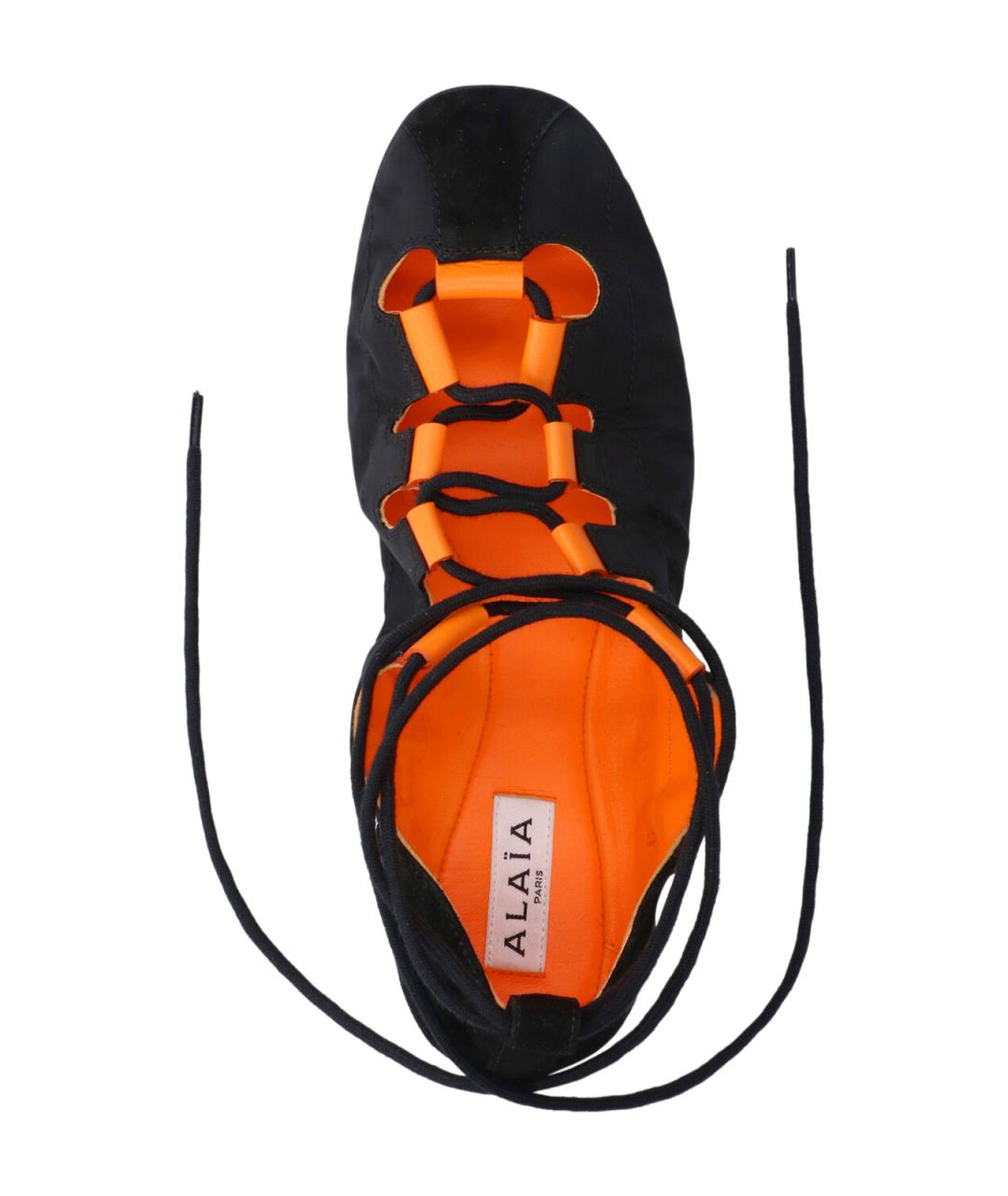 ALAIA Черные текстильные балетки, фото 5