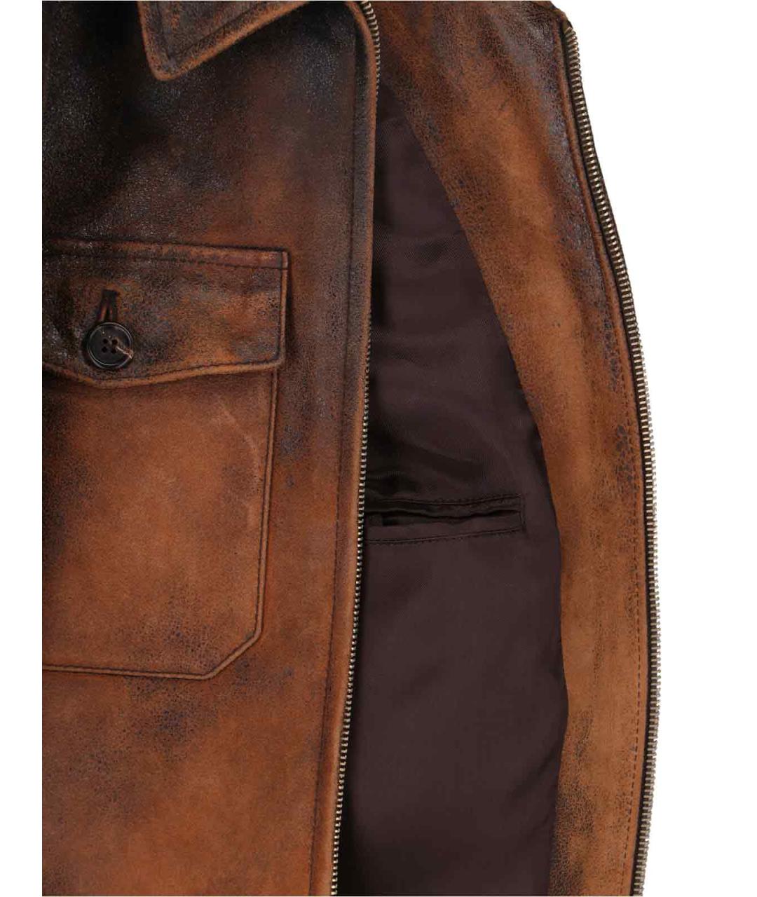 MIU MIU Коричневая кожаная куртка, фото 5