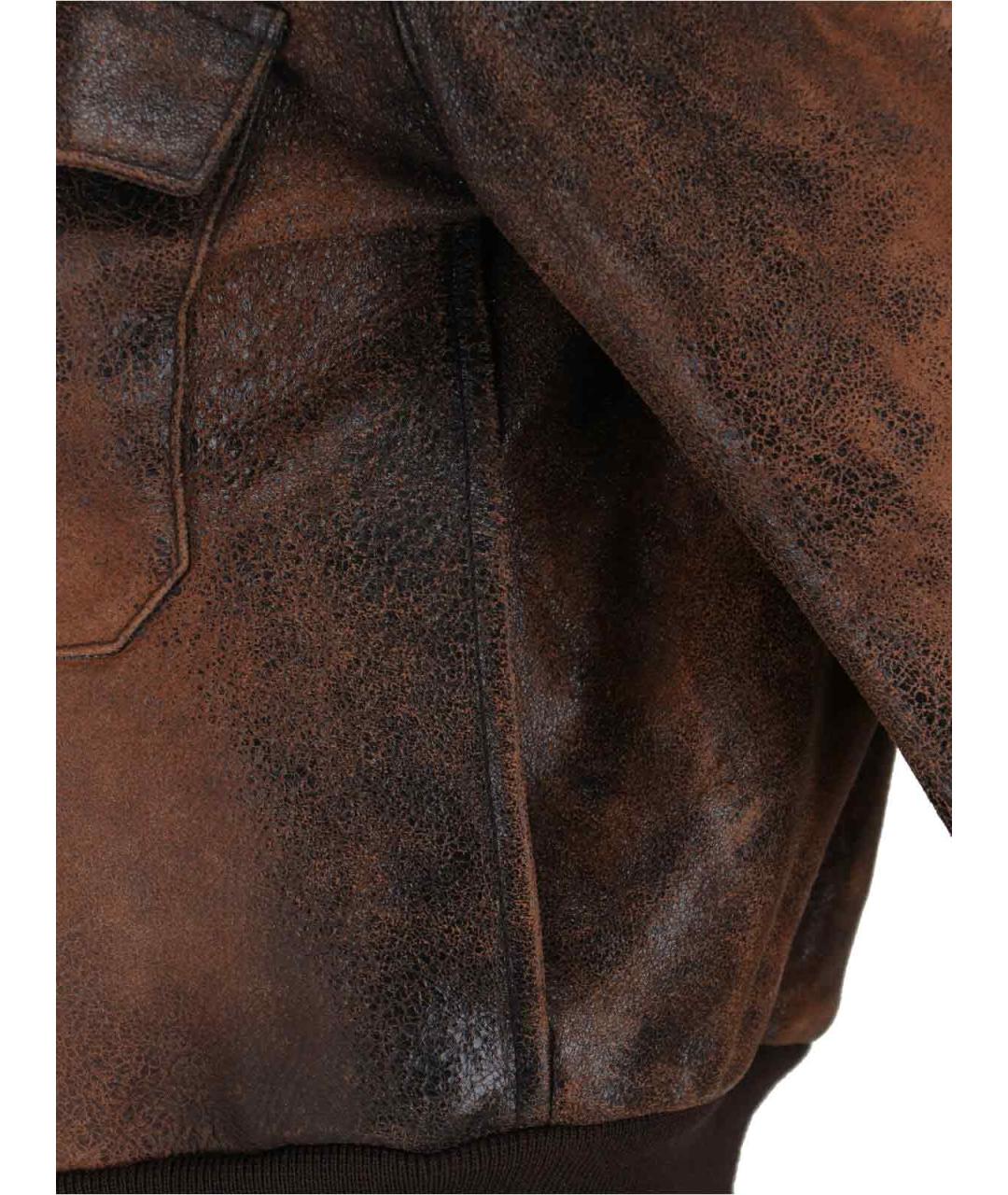 MIU MIU Коричневая кожаная куртка, фото 3