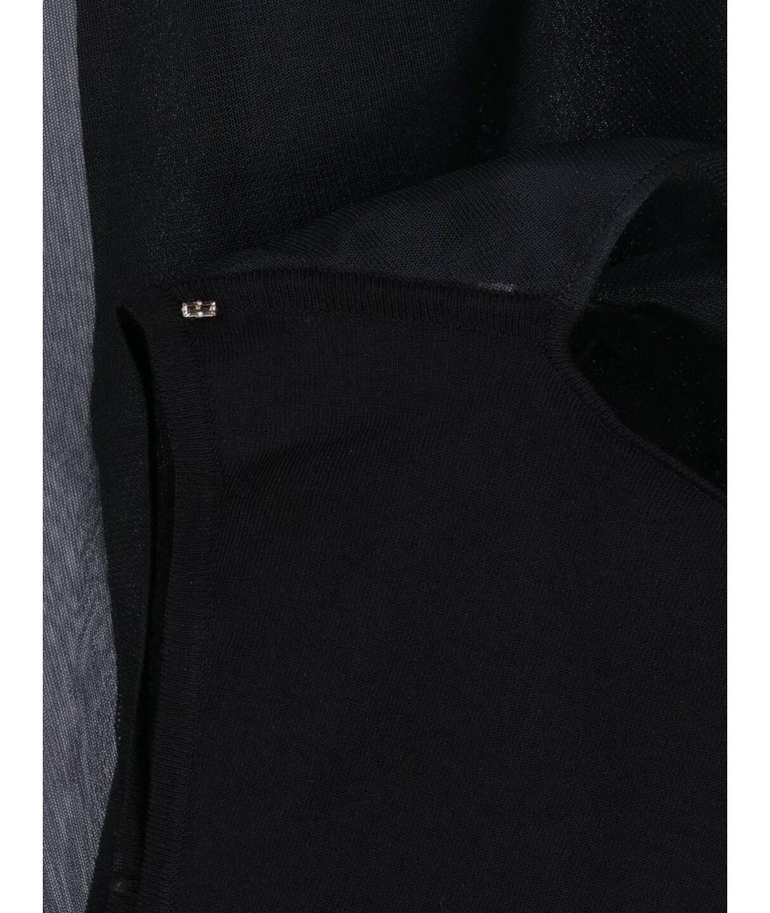 SPORTMAX Черная вискозная майка, фото 3