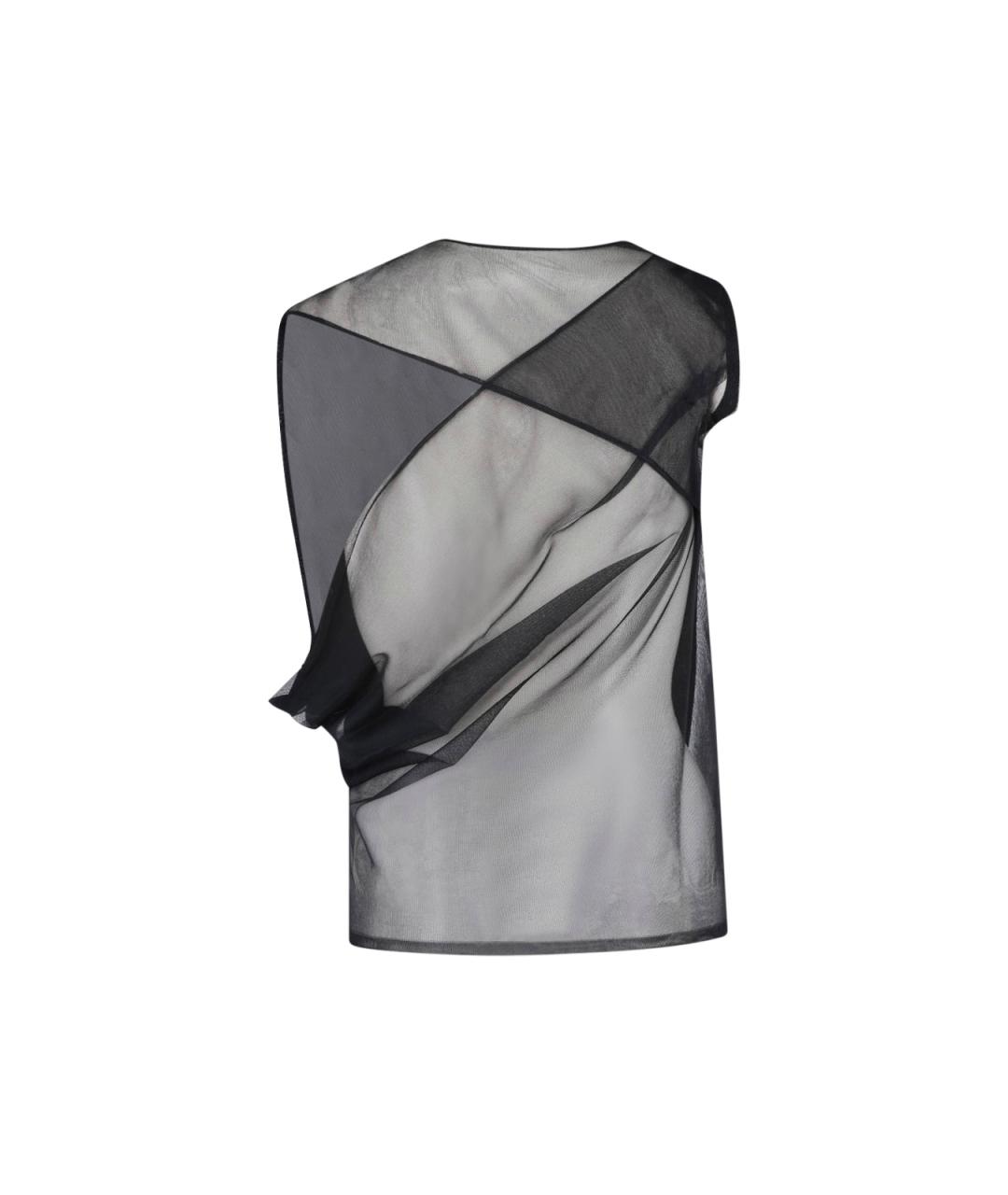 SPORTMAX Черная вискозная майка, фото 2