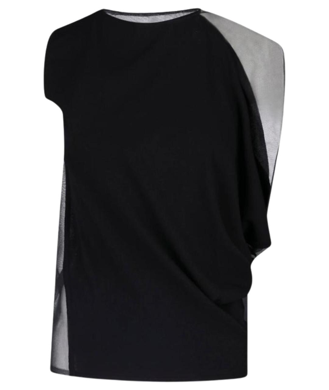 SPORTMAX Черная вискозная майка, фото 1