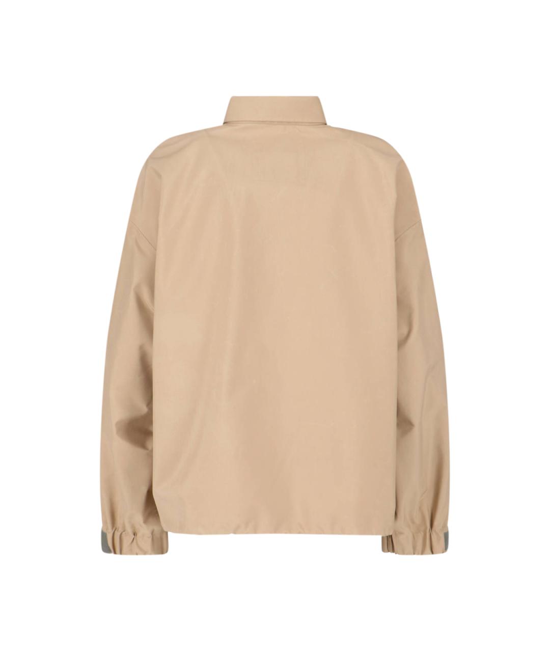 MIU MIU Бежевая полиэстеровая куртка, фото 2