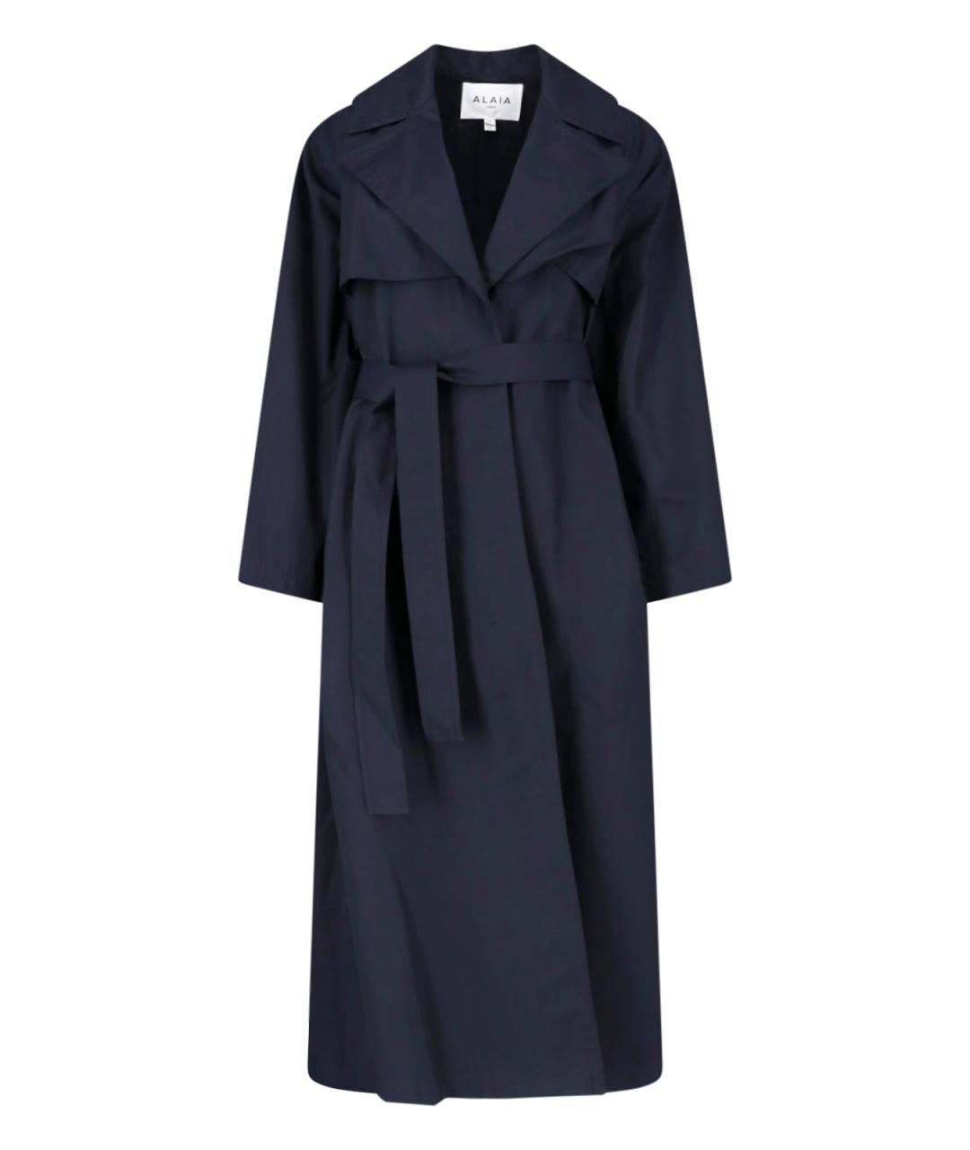 ALAIA Синий хлопковый тренч/плащ, фото 3