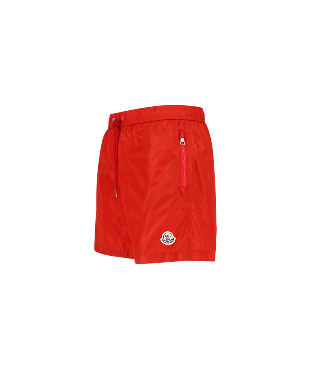 MONCLER Красные полиамидовые шорты, фото 3