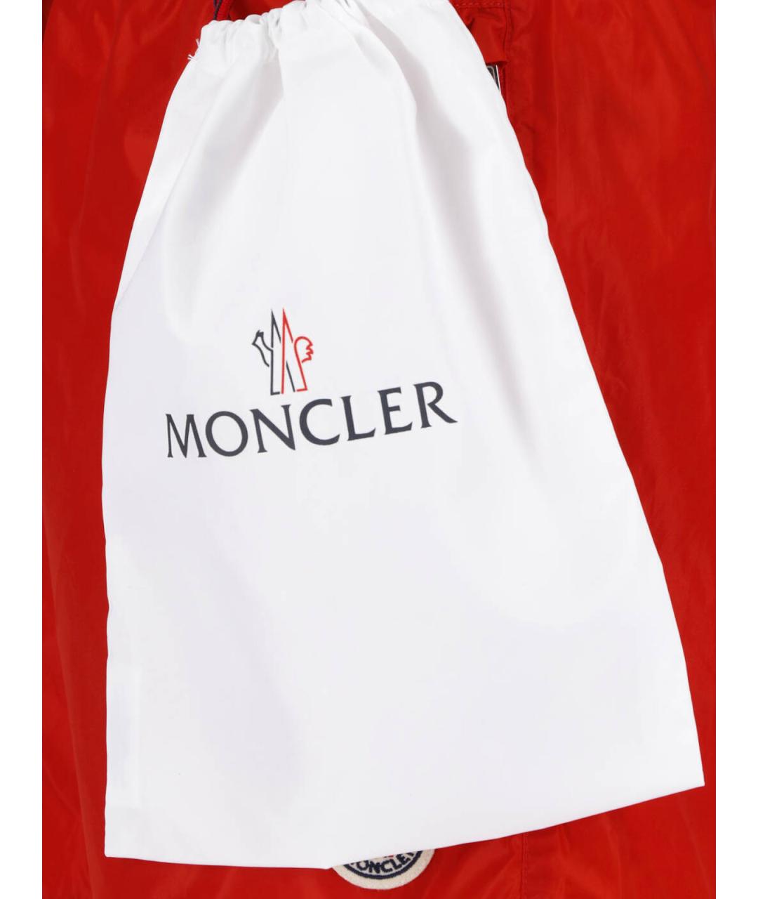 MONCLER Красные полиамидовые шорты, фото 5