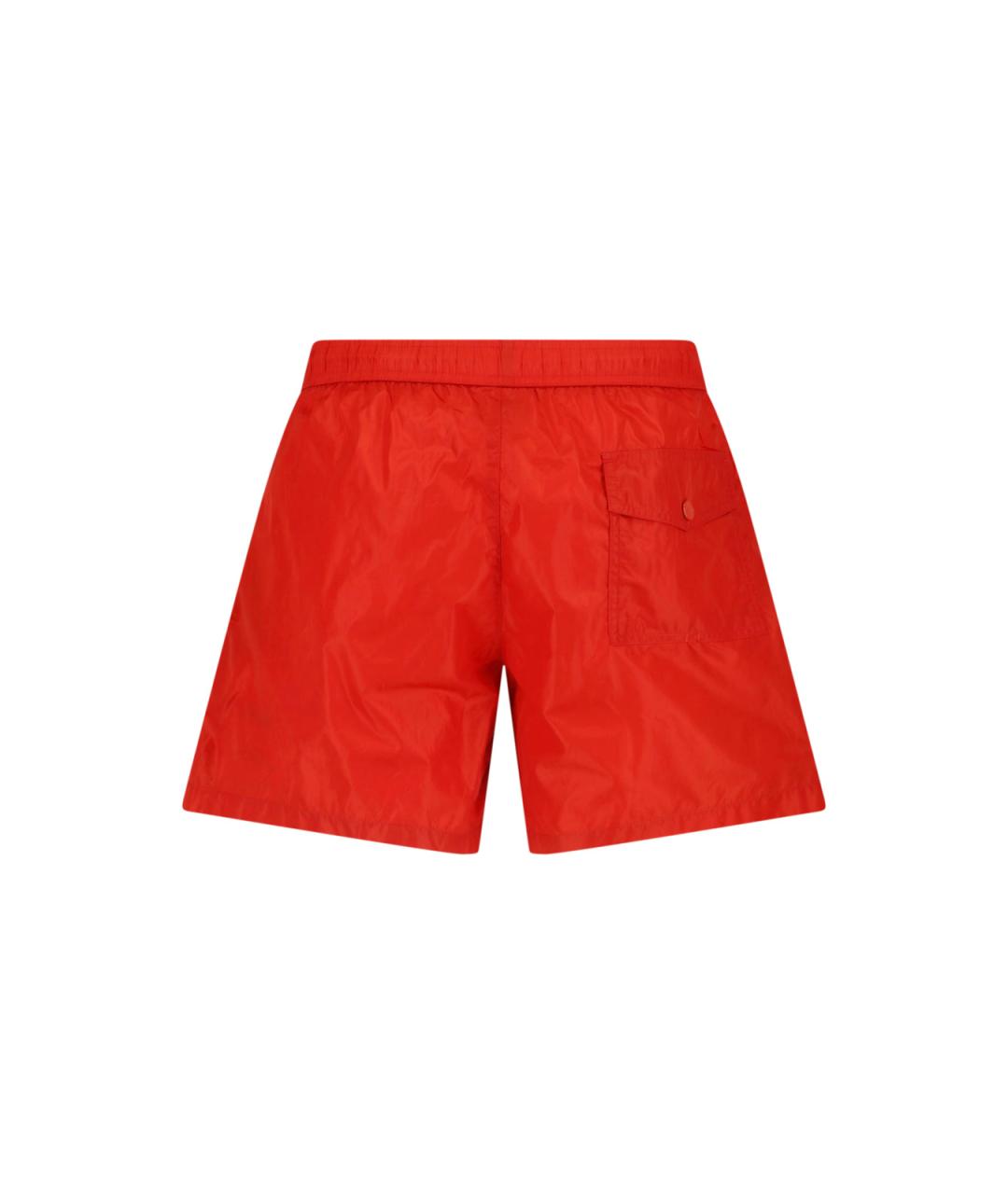 MONCLER Красные полиамидовые шорты, фото 2