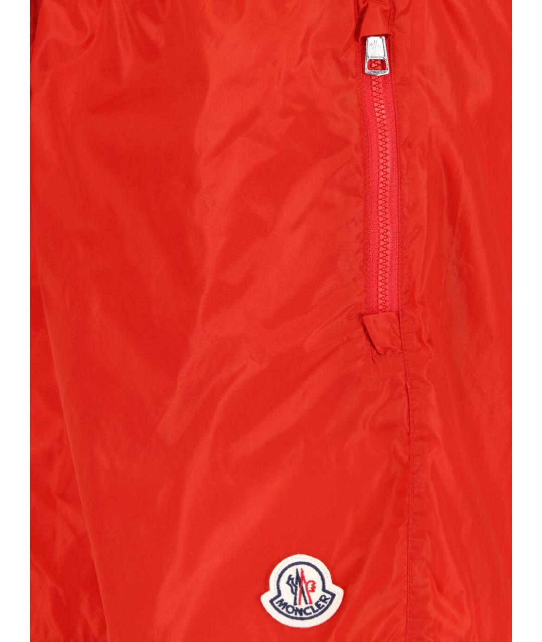 MONCLER Красные полиамидовые шорты, фото 4