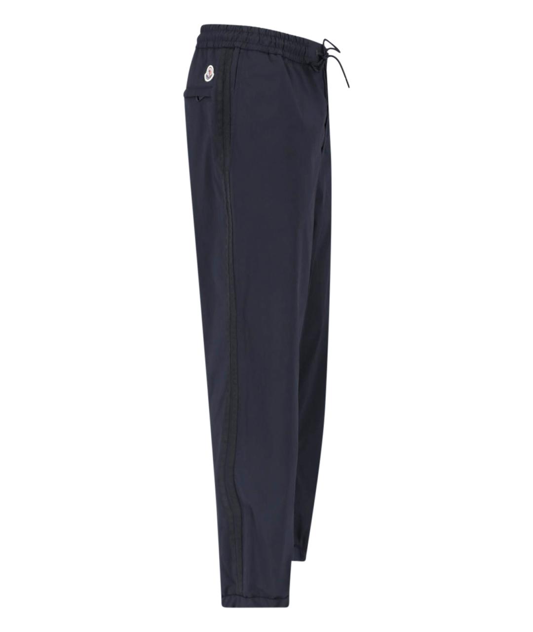 MONCLER Синие повседневные брюки, фото 3