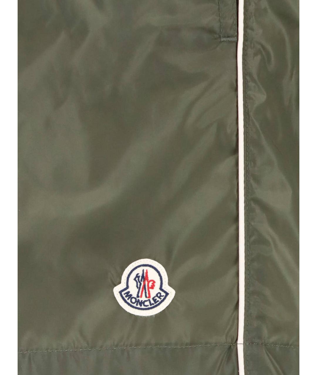 MONCLER Зеленые полиамидовые шорты, фото 4