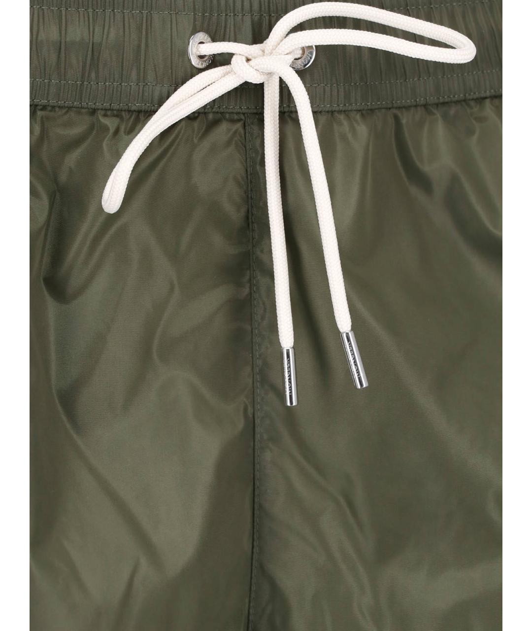 MONCLER Зеленые полиамидовые шорты, фото 5