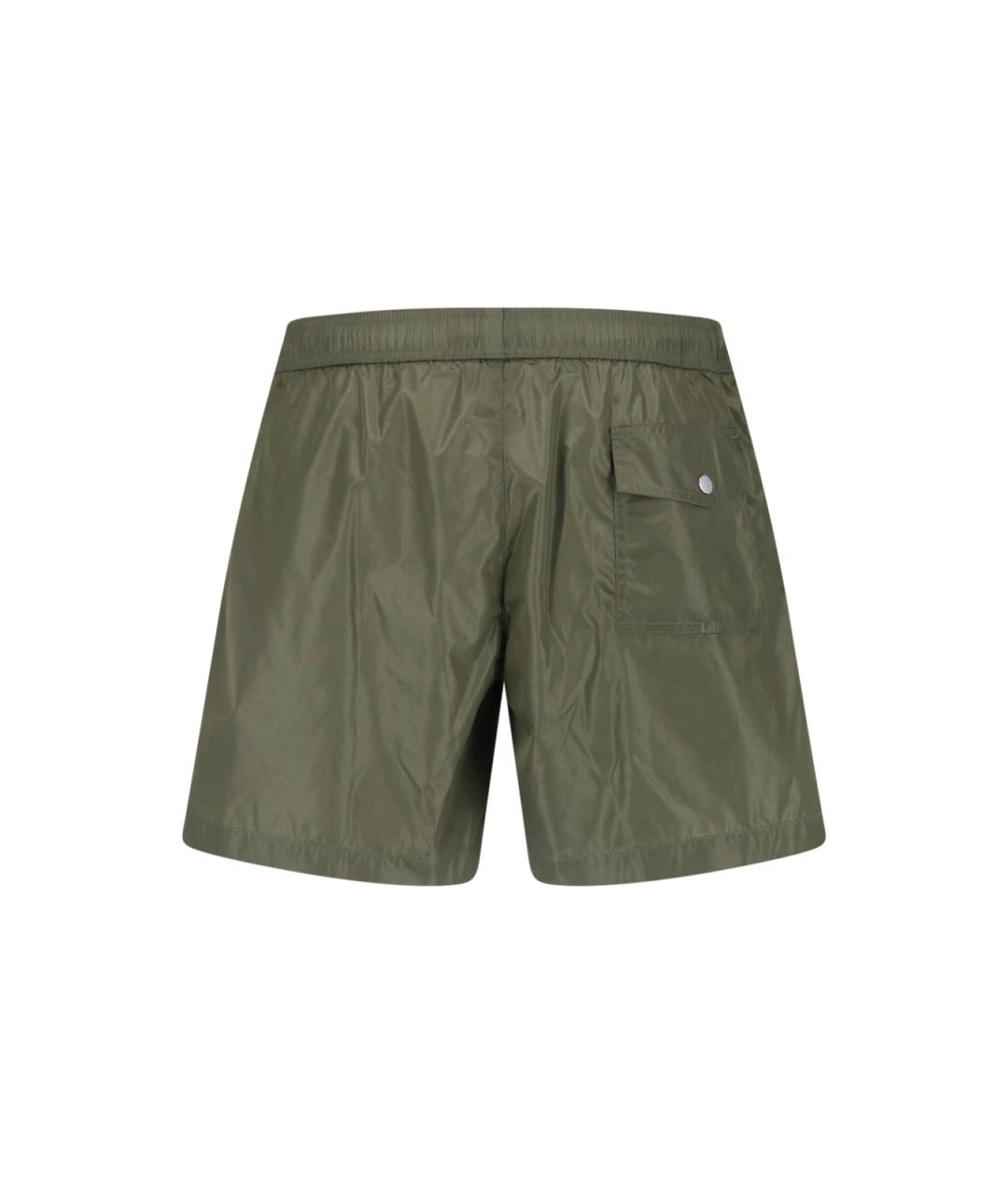 MONCLER Зеленые полиамидовые шорты, фото 2