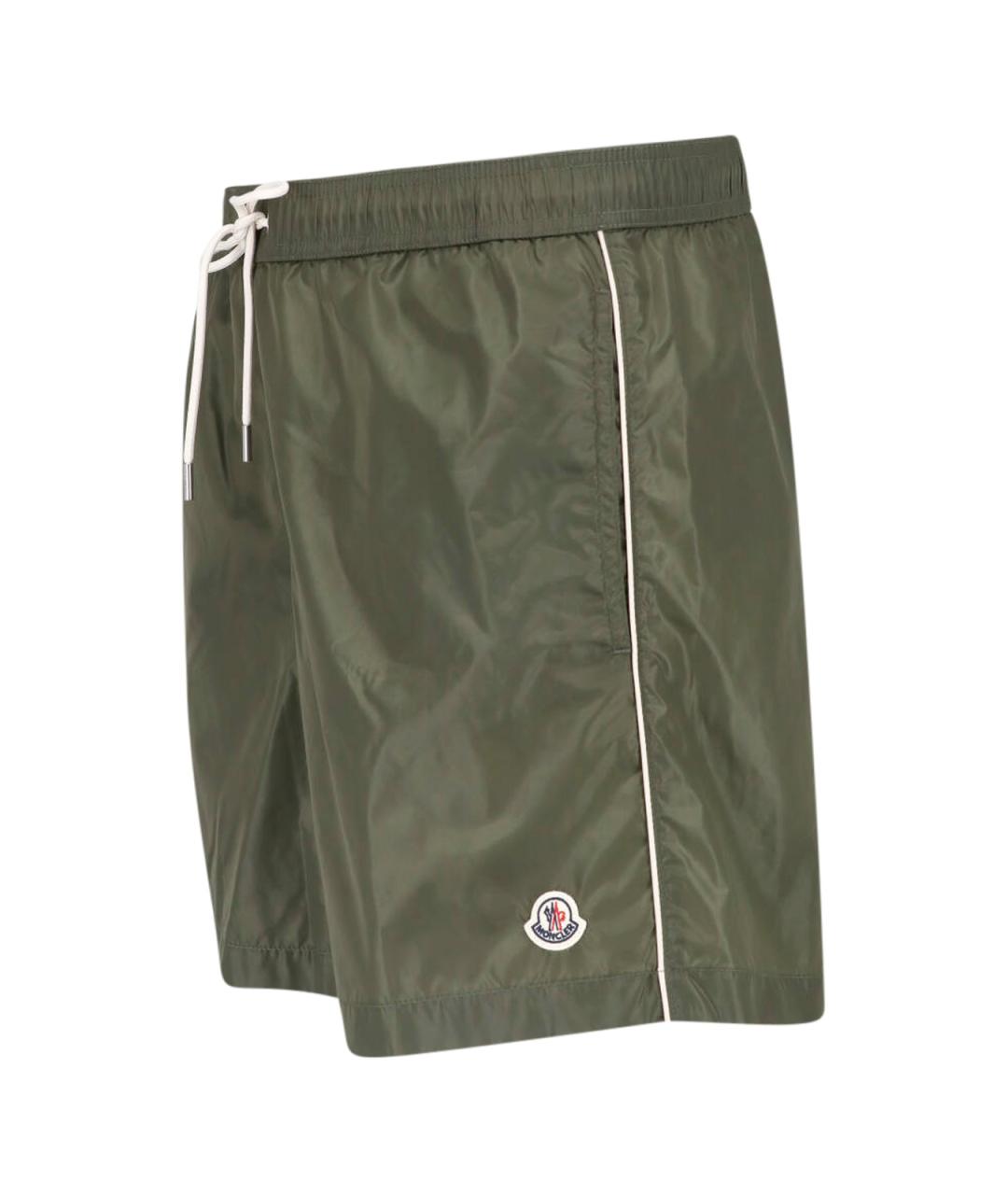 MONCLER Зеленые полиамидовые шорты, фото 3