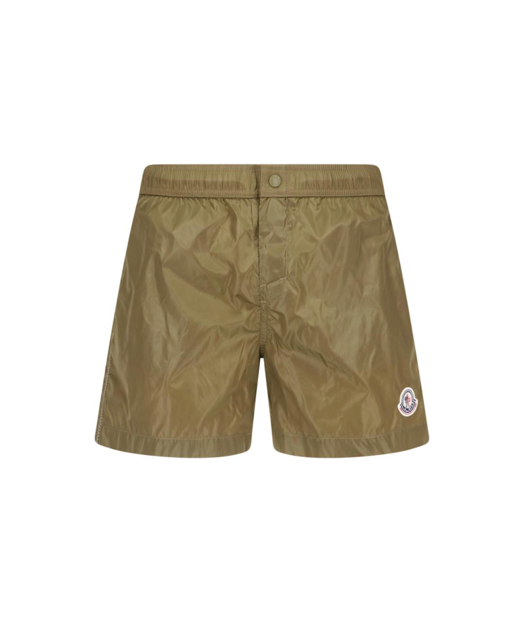 MONCLER Хаки полиамидовые шорты, фото 1