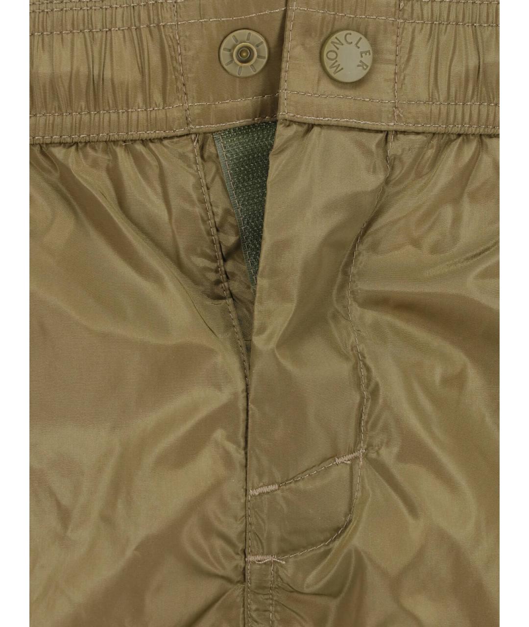 MONCLER Хаки полиамидовые шорты, фото 5