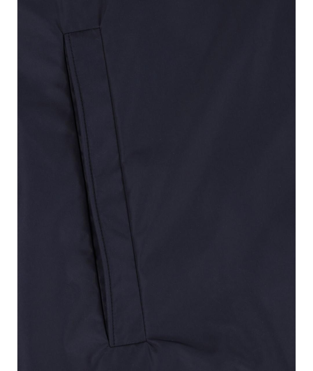 MONCLER Синяя полиэстеровая куртка, фото 4