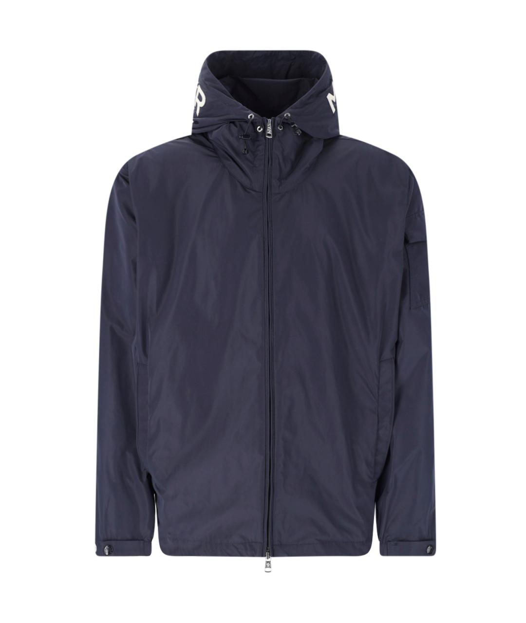 MONCLER Синяя полиэстеровая куртка, фото 1