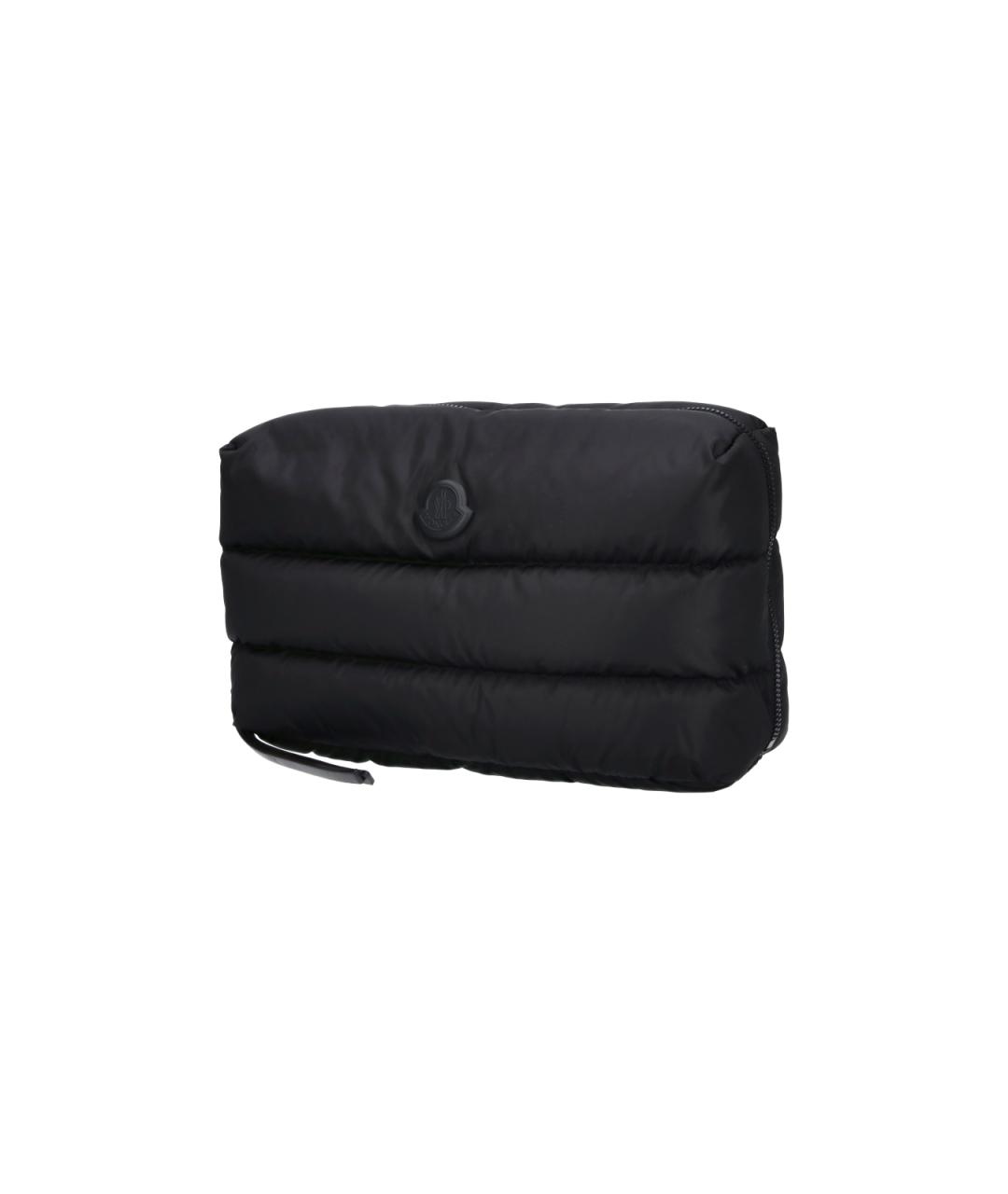 MONCLER Черная кожаная барсетка, фото 2