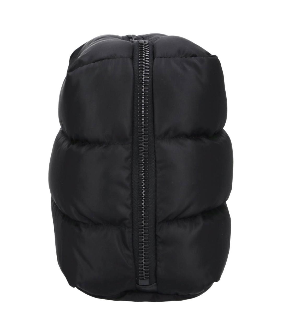 MONCLER Черная кожаная барсетка, фото 5