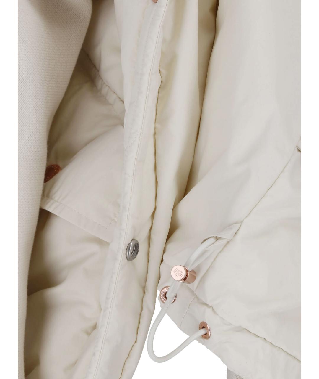 MONCLER Белая полиамидовая куртка, фото 5