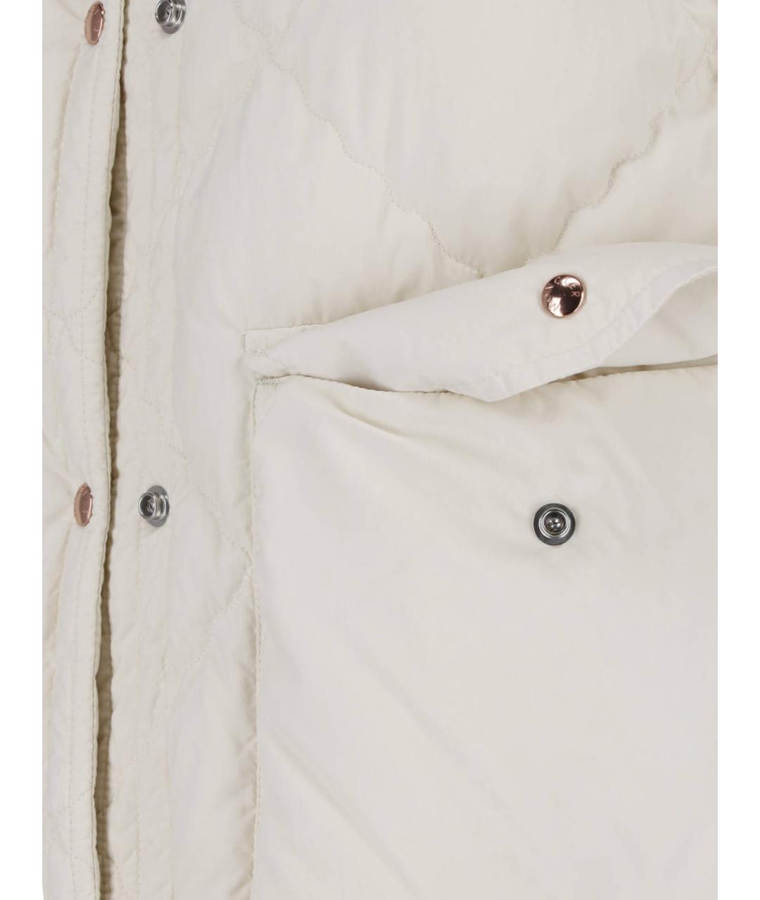 MONCLER Белая полиамидовая куртка, фото 4