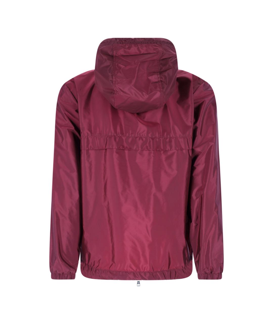 MONCLER Бордовая полиамидовая куртка, фото 2