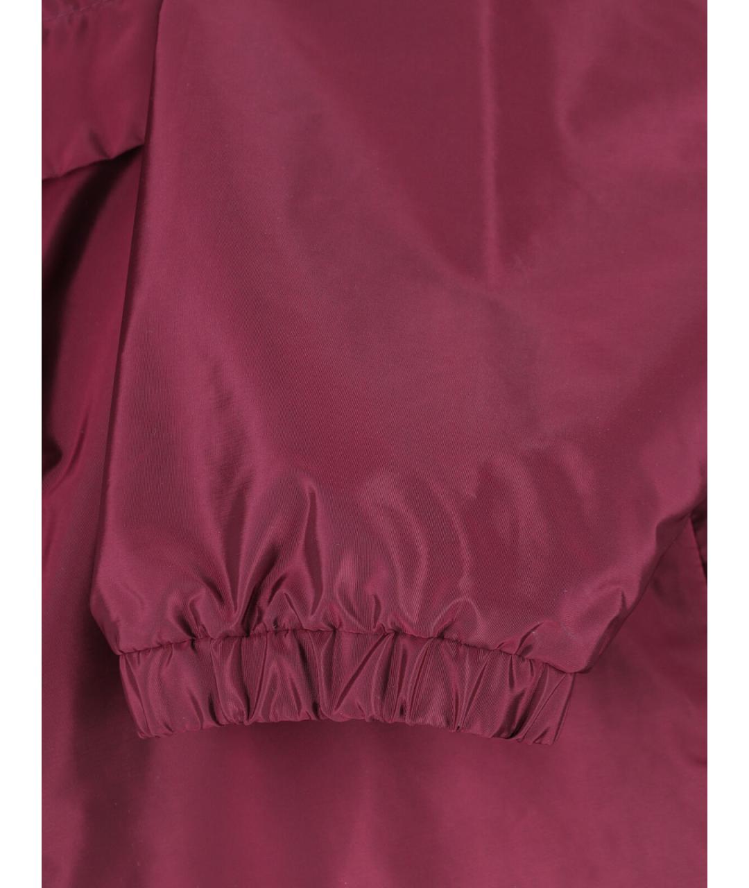 MONCLER Бордовая полиамидовая куртка, фото 3