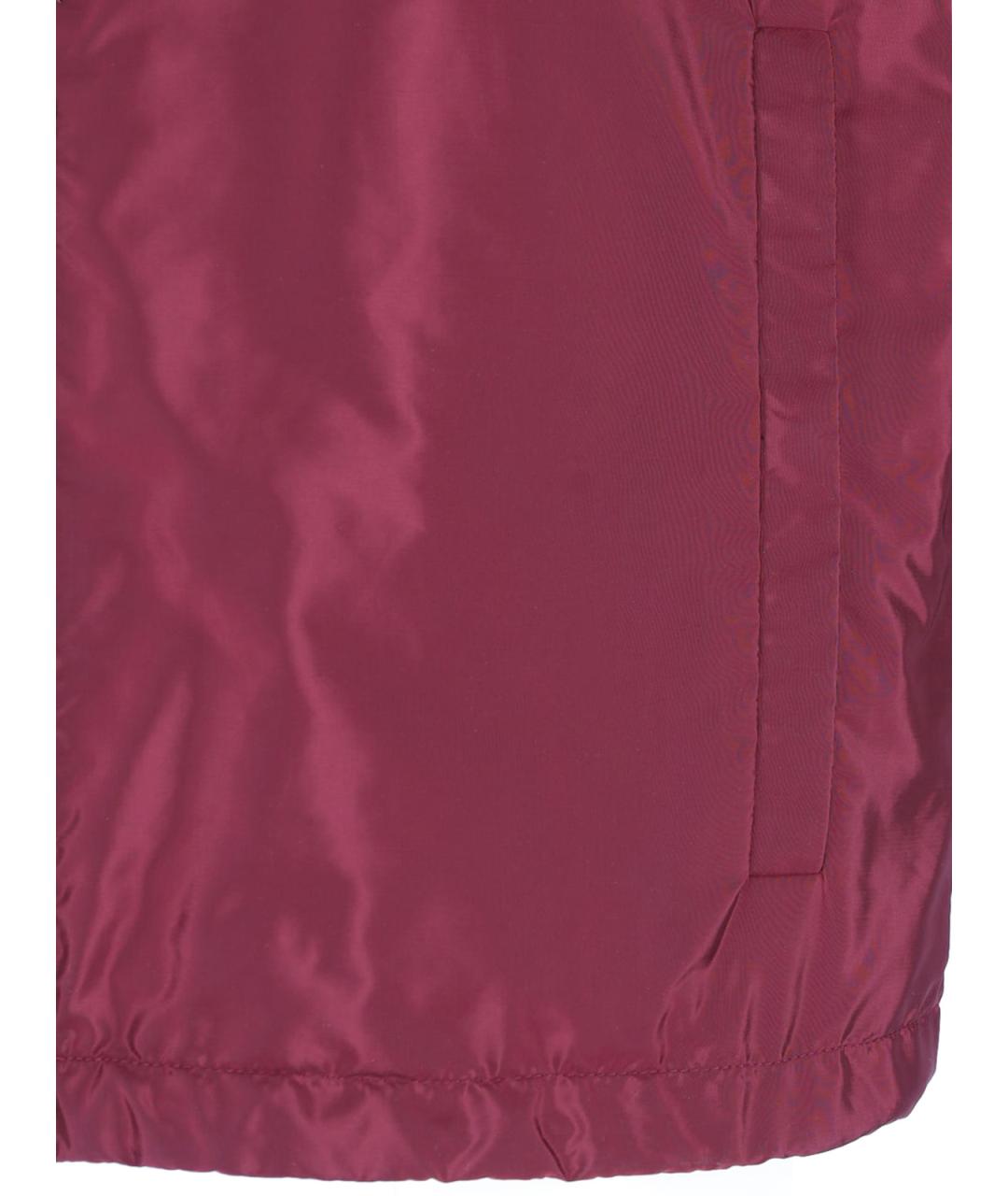 MONCLER Бордовая полиамидовая куртка, фото 4