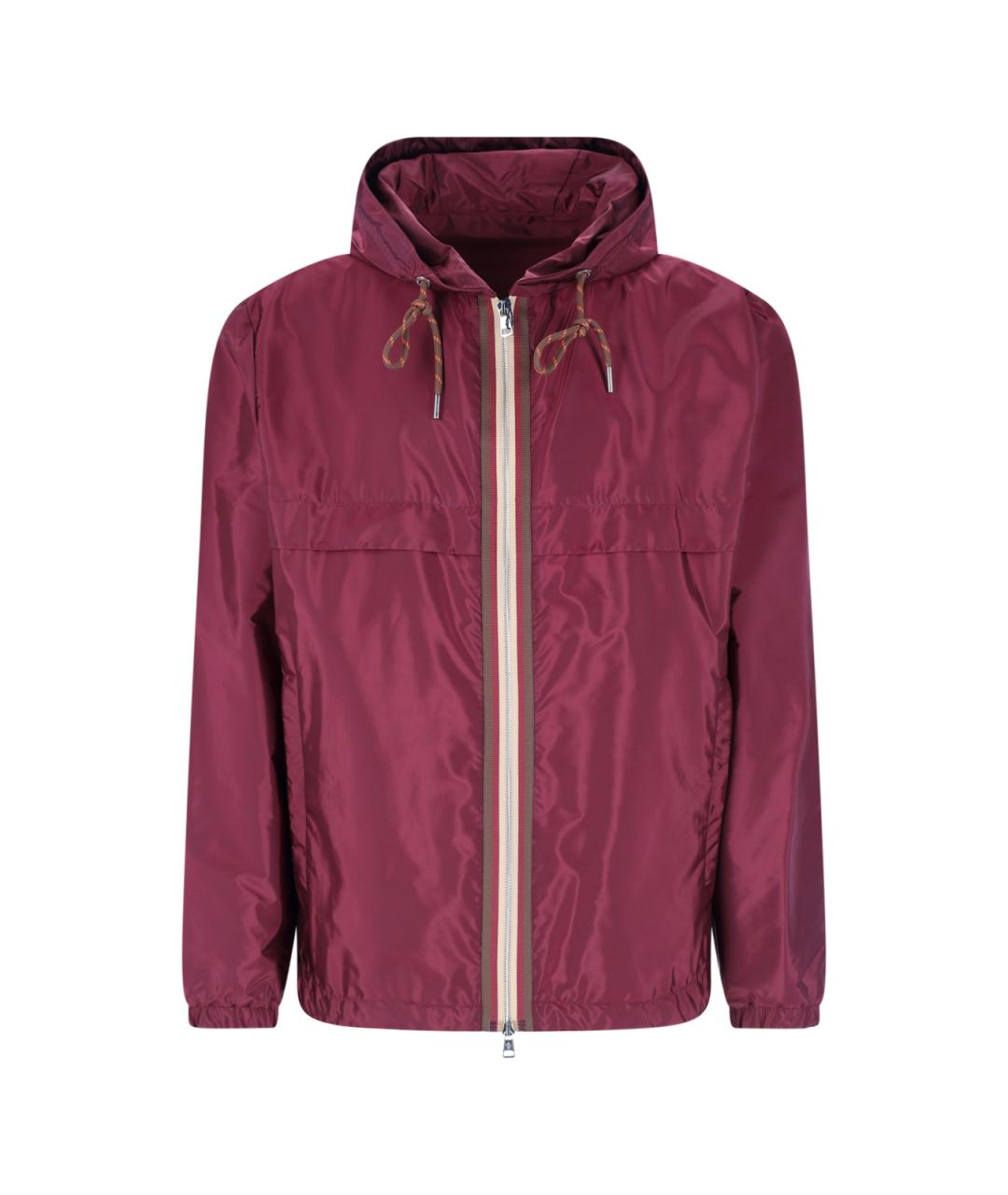 MONCLER Бордовая полиамидовая куртка, фото 1
