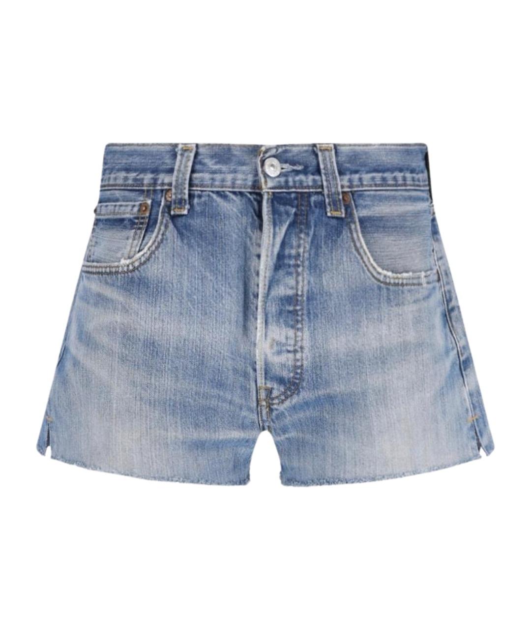 RE/DONE Синие хлопковые шорты, фото 1