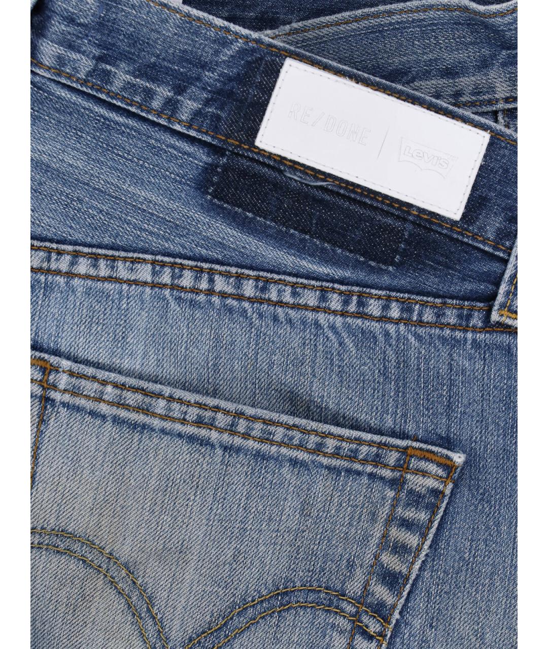 RE/DONE Синие хлопковые шорты, фото 5