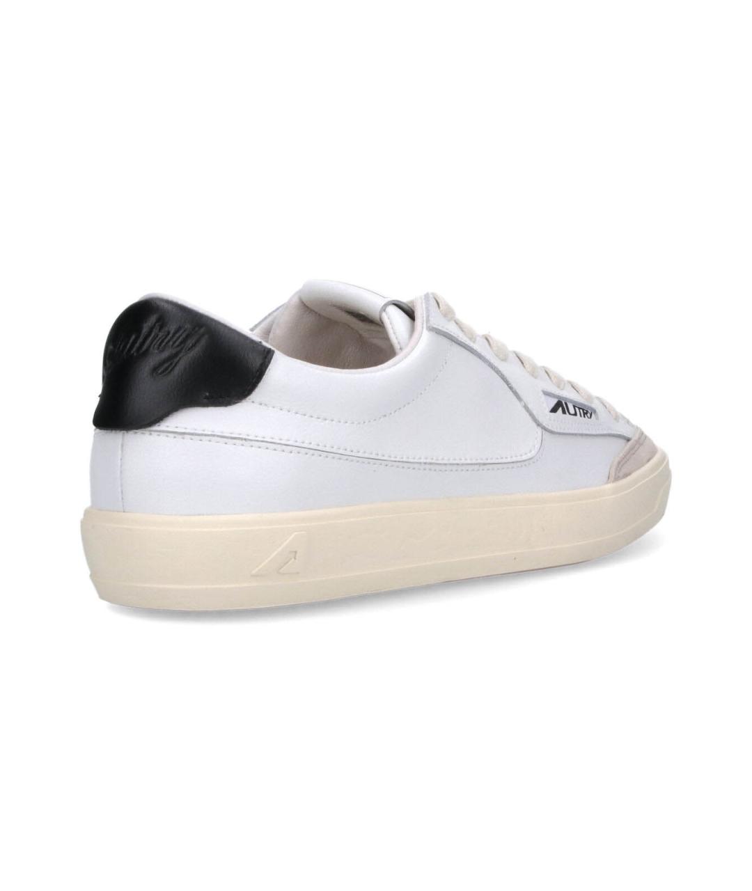 AUTRY Белые кожаные низкие кроссовки / кеды, фото 4