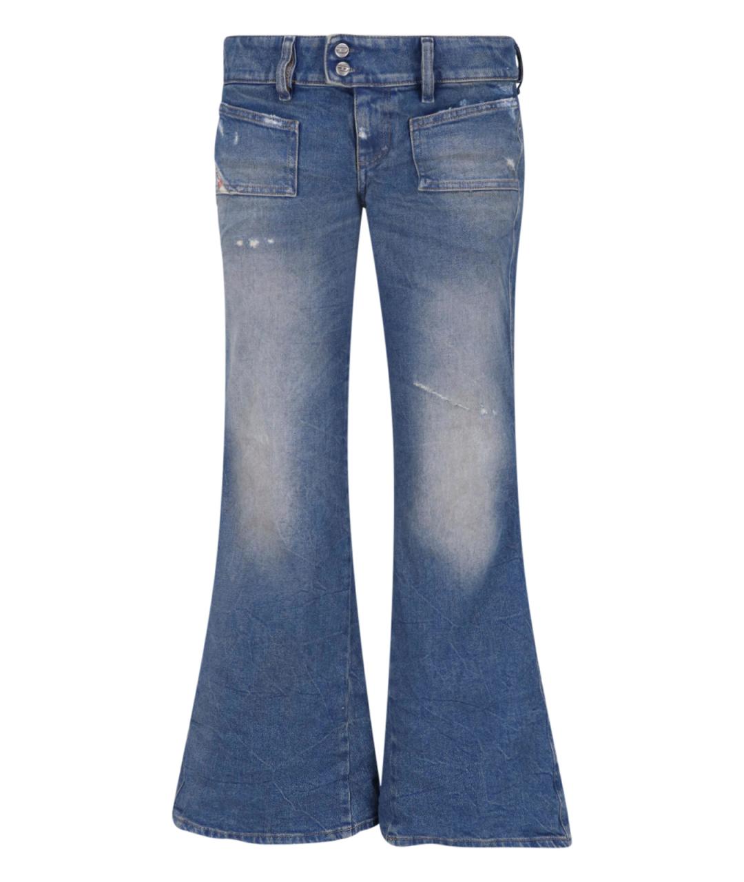 DIESEL Синие хлопковые джинсы клеш, фото 1