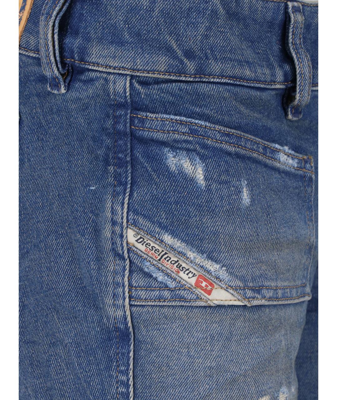 DIESEL Синие хлопковые джинсы клеш, фото 4
