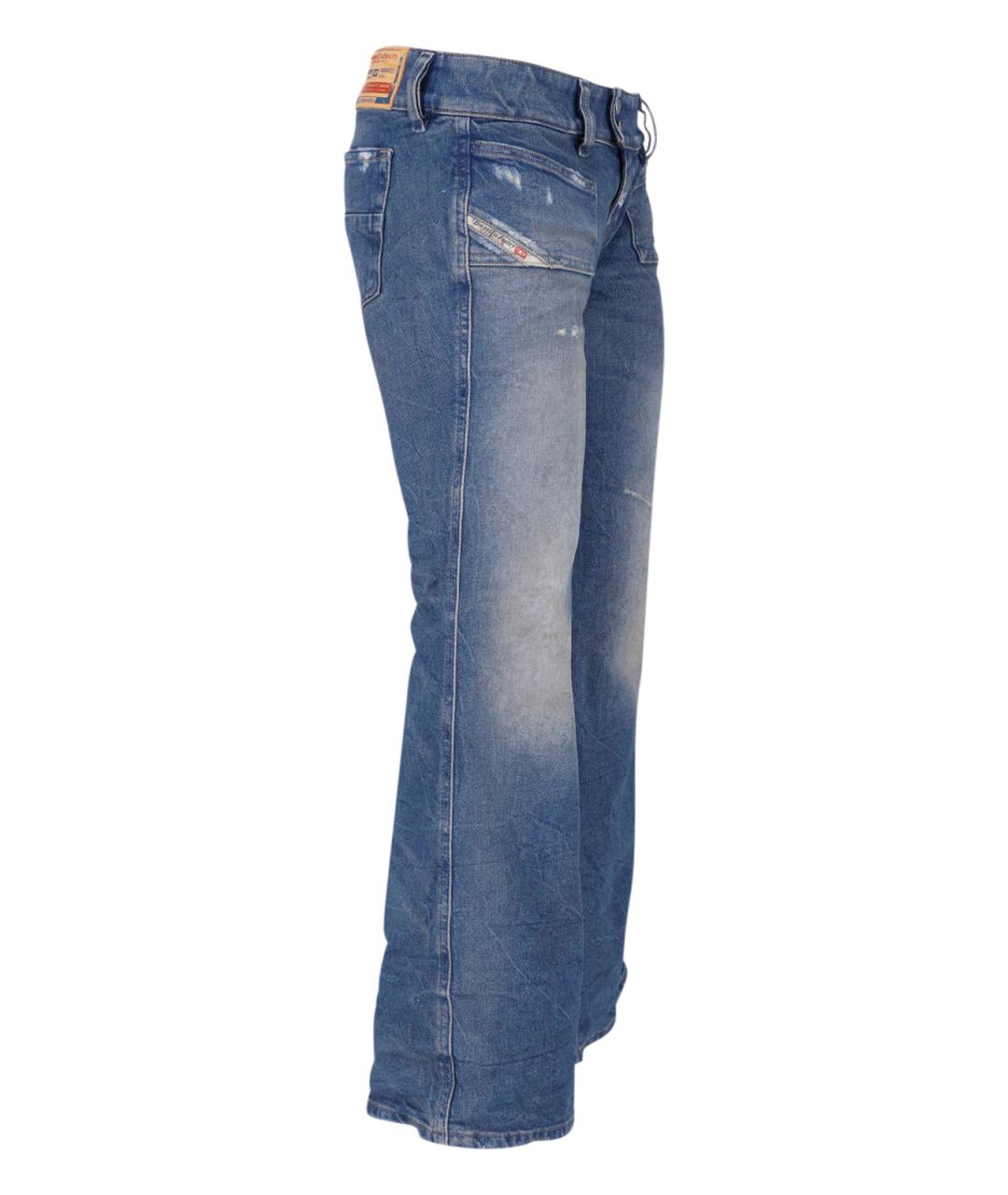 DIESEL Синие хлопковые джинсы клеш, фото 3