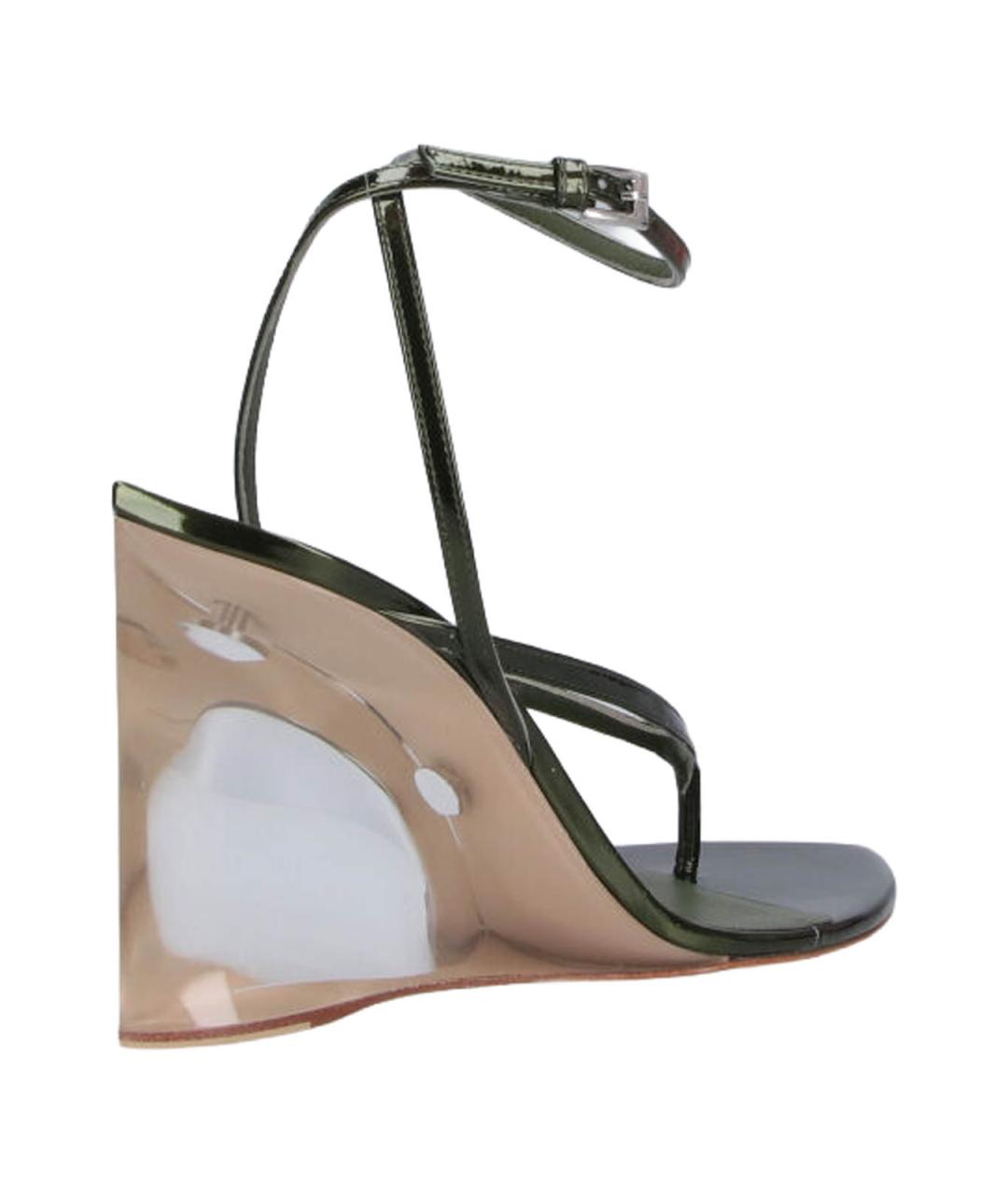 ALAIA Зеленые кожаные босоножки, фото 4