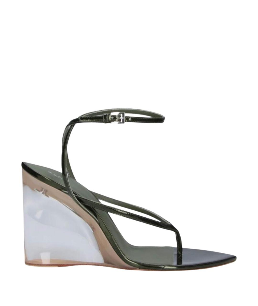 ALAIA Зеленые кожаные босоножки, фото 1