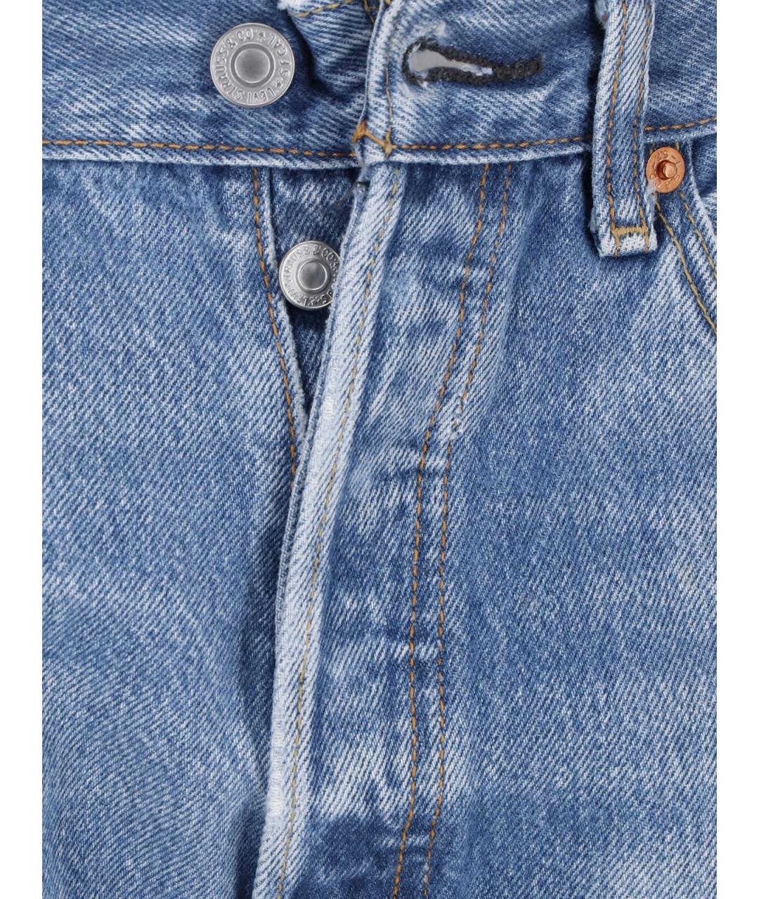 RE/DONE Синие хлопковые шорты, фото 4