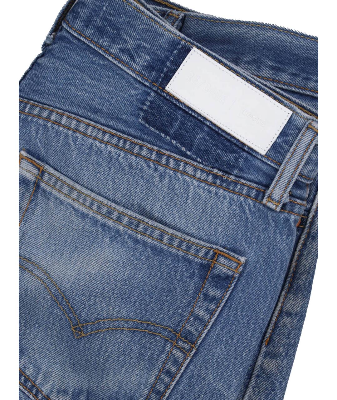 RE/DONE Синие хлопковые шорты, фото 5