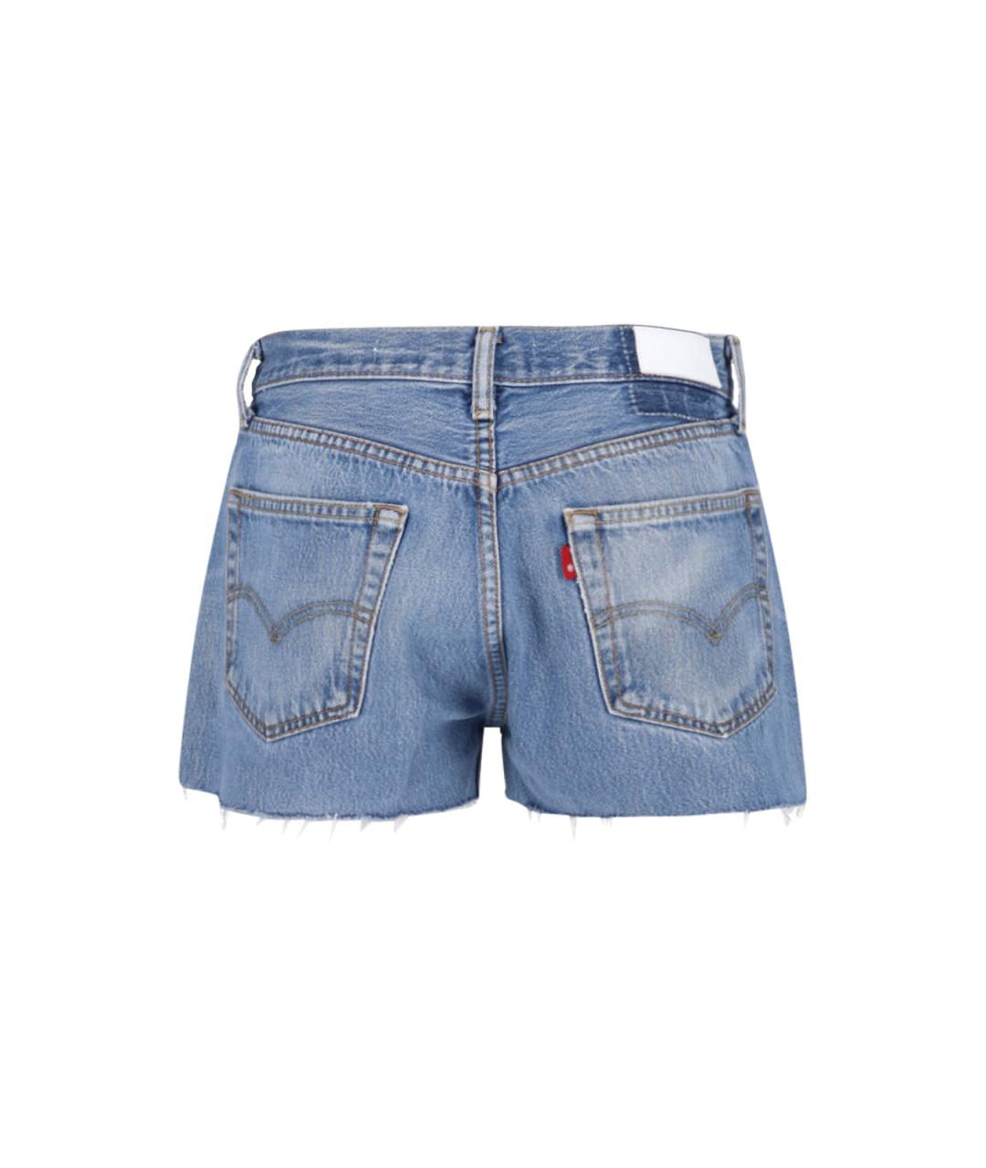 RE/DONE Синие хлопковые шорты, фото 2